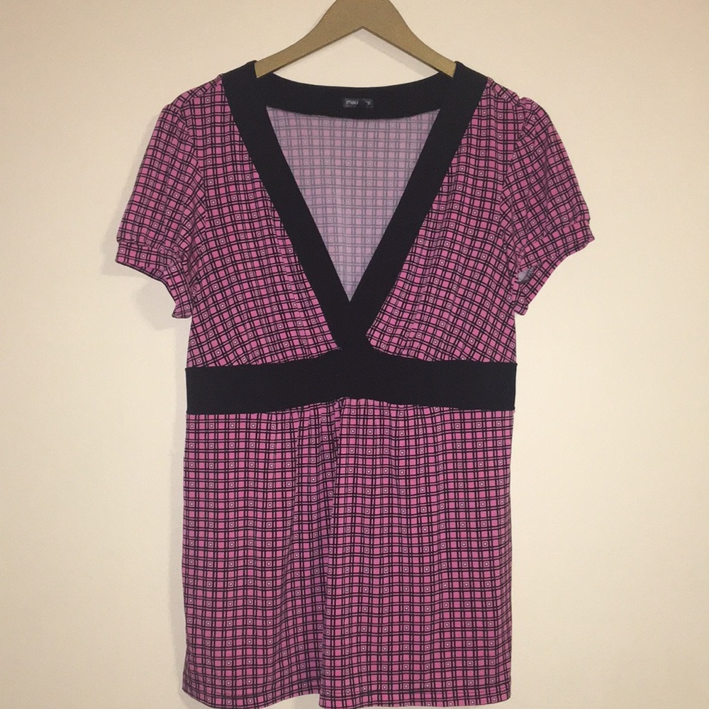 Maurices pink patterned blouse
